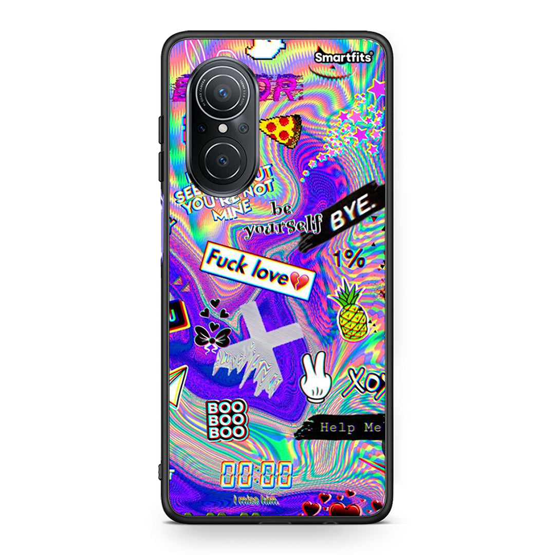 Huawei Nova 9 SE Game Over θήκη από τη Smartfits με σχέδιο στο πίσω μέρος και μαύρο περίβλημα | Smartphone case with colorful back and black bezels by Smartfits
