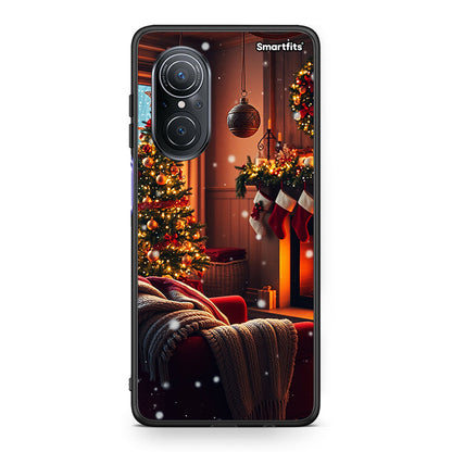 Huawei Nova 9 SE Home For Christmas θήκη από τη Smartfits με σχέδιο στο πίσω μέρος και μαύρο περίβλημα | Smartphone case with colorful back and black bezels by Smartfits