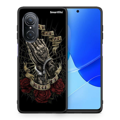 Θήκη Huawei Nova 9 SE Judge By God από τη Smartfits με σχέδιο στο πίσω μέρος και μαύρο περίβλημα | Huawei Nova 9 SE Judge By God case with colorful back and black bezels