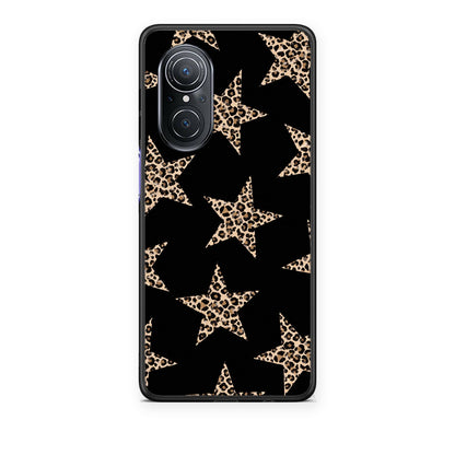 Θήκη Huawei Nova 9 SE Leopard Stars on Black από τη Smartfits με σχέδιο στο πίσω μέρος και μαύρο περίβλημα | Huawei Nova 9 SE Leopard Stars on Black case with colorful back and black bezels