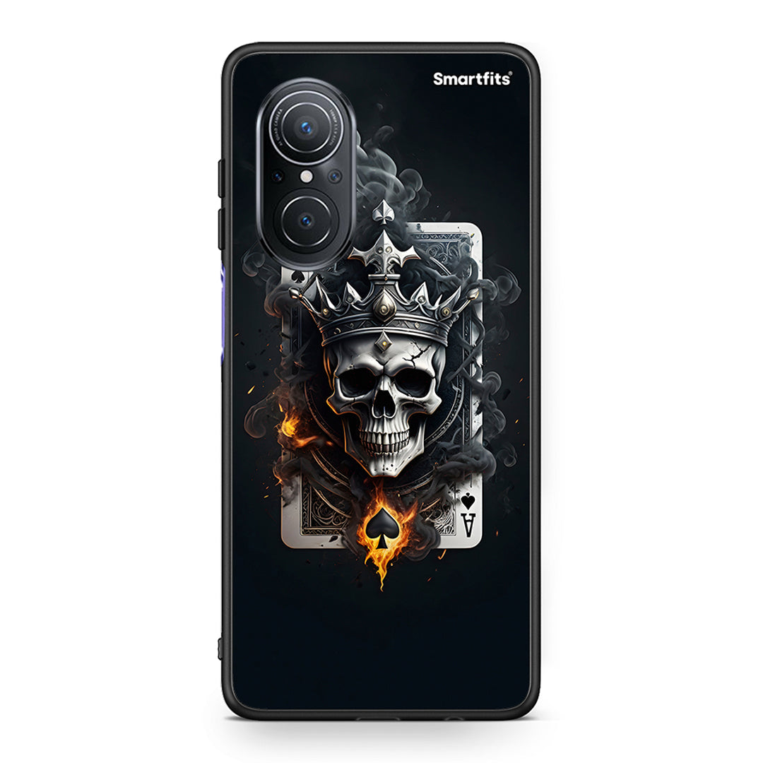 Huawei Nova 9 SE Skull King Ace θήκη από τη Smartfits με σχέδιο στο πίσω μέρος και μαύρο περίβλημα | Smartphone case with colorful back and black bezels by Smartfits