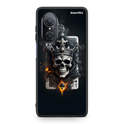 Huawei Nova 9 SE Skull King Ace θήκη από τη Smartfits με σχέδιο στο πίσω μέρος και μαύρο περίβλημα | Smartphone case with colorful back and black bezels by Smartfits