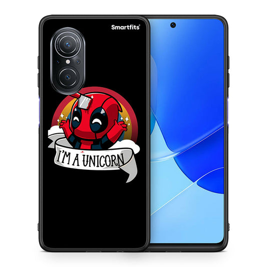 Θήκη Huawei Nova 9 SE Unicorn Deadpool από τη Smartfits με σχέδιο στο πίσω μέρος και μαύρο περίβλημα | Huawei Nova 9 SE Unicorn Deadpool case with colorful back and black bezels