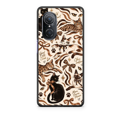 Θήκη Huawei Nova 9 SE Wild Cats and Animal Print Collage από τη Smartfits με σχέδιο στο πίσω μέρος και μαύρο περίβλημα | Huawei Nova 9 SE Wild Cats and Animal Print Collage case with colorful back and black bezels