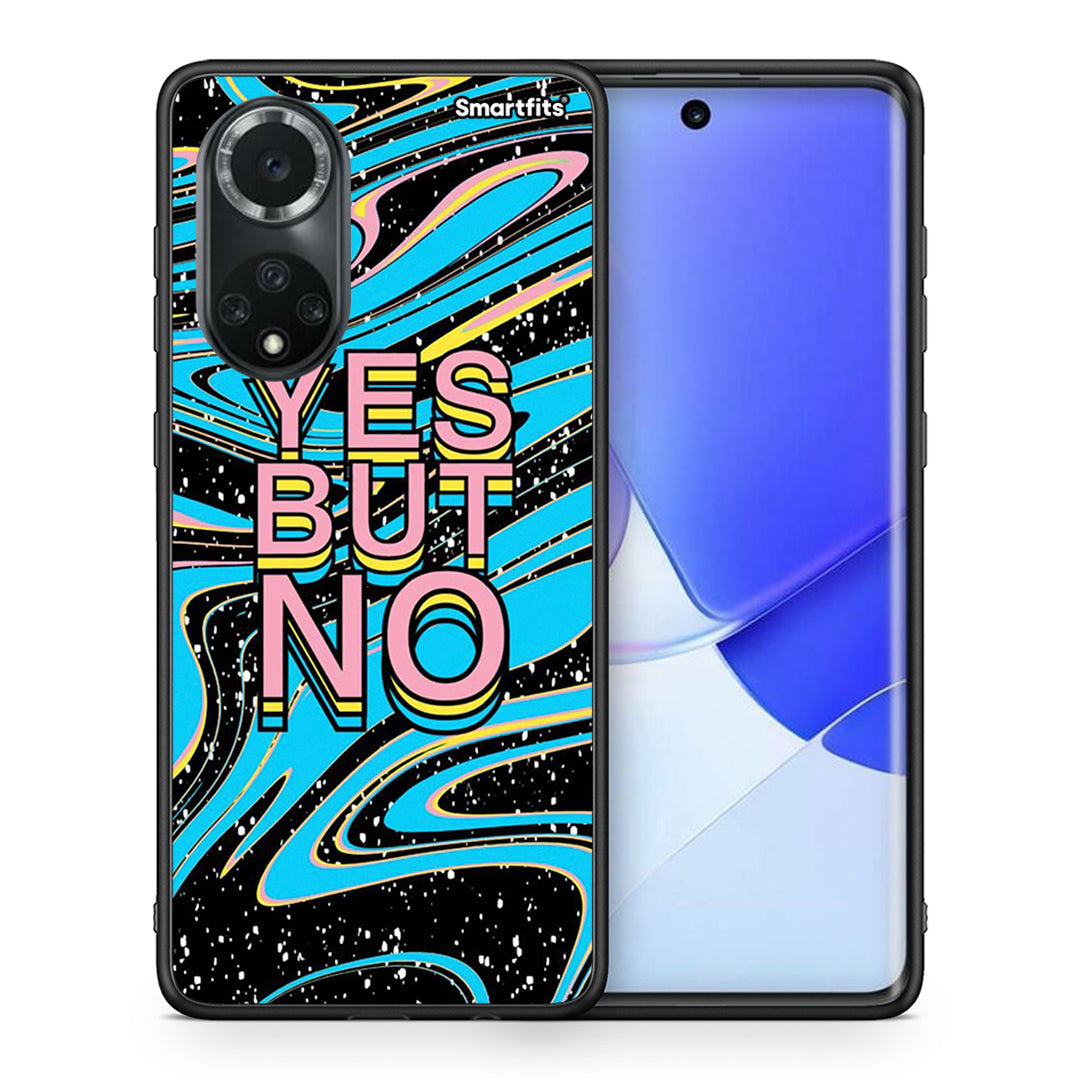 Θήκη Huawei Nova 9/Honor 50 Yes But No από τη Smartfits με σχέδιο στο πίσω μέρος και μαύρο περίβλημα | Huawei Nova 9/Honor 50 Yes But No case with colorful back and black bezels