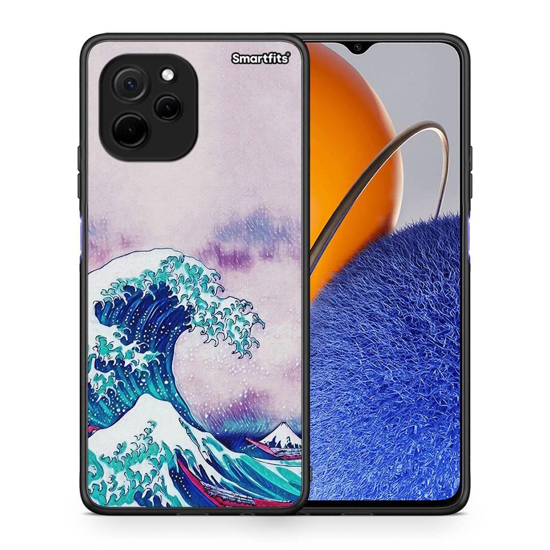 Θήκη Huawei Nova Y61 Blue Waves από τη Smartfits με σχέδιο στο πίσω μέρος και μαύρο περίβλημα | Huawei Nova Y61 Blue Waves Case with Colorful Back and Black Bezels