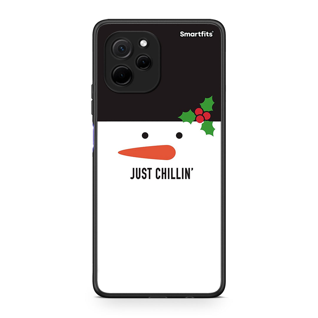 Θήκη Huawei Nova Y61 Christmas Chillin από τη Smartfits με σχέδιο στο πίσω μέρος και μαύρο περίβλημα | Huawei Nova Y61 Christmas Chillin Case with Colorful Back and Black Bezels