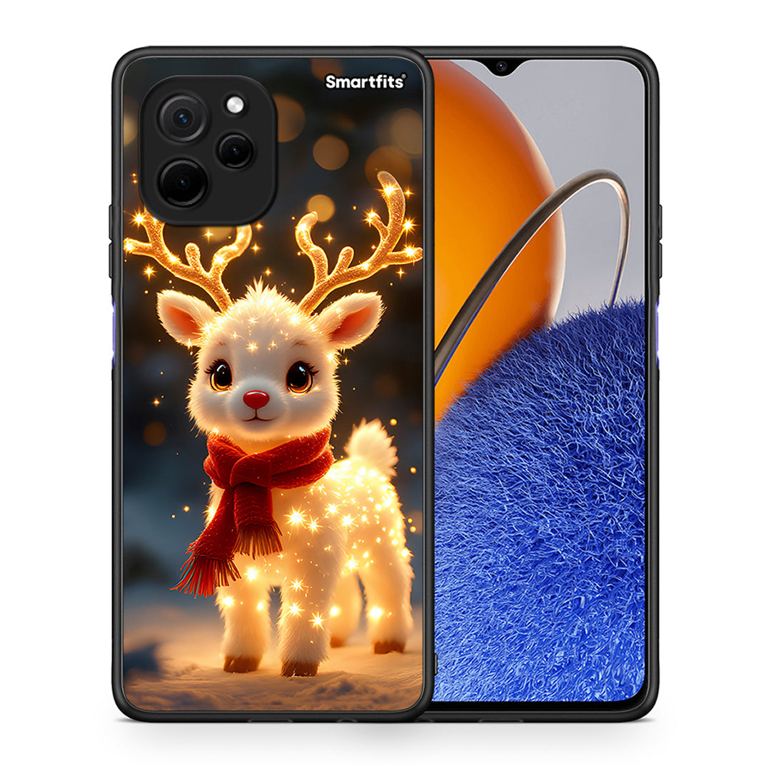 Θήκη Huawei Nova Y61 Christmas Cutie από τη Smartfits με σχέδιο στο πίσω μέρος και μαύρο περίβλημα | Huawei Nova Y61 Christmas Cutie Case with Colorful Back and Black Bezels