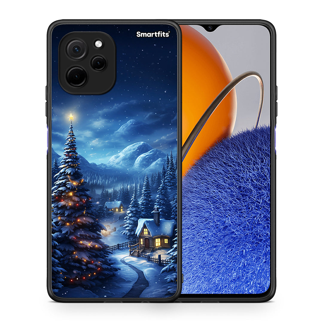 Θήκη Huawei Nova Y61 Christmas Scenery από τη Smartfits με σχέδιο στο πίσω μέρος και μαύρο περίβλημα | Huawei Nova Y61 Christmas Scenery Case with Colorful Back and Black Bezels