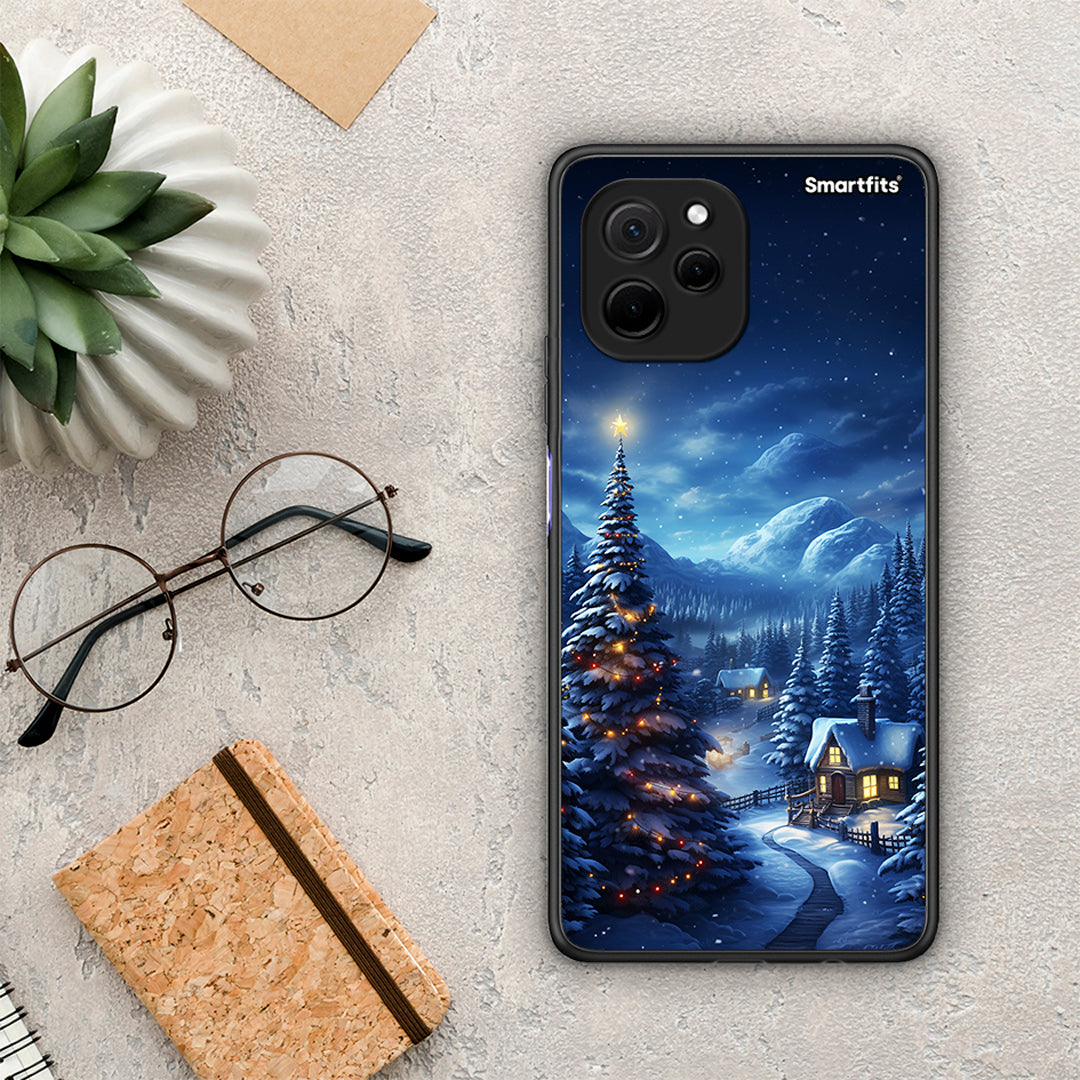 Θήκη Huawei Nova Y61 Christmas Scenery από τη Smartfits με σχέδιο στο πίσω μέρος και μαύρο περίβλημα | Huawei Nova Y61 Christmas Scenery Case with Colorful Back and Black Bezels