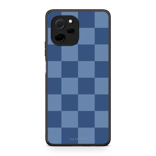 Θήκη Huawei Nova Y61 Denim Blue Checkerboard από τη Smartfits με σχέδιο στο πίσω μέρος και μαύρο περίβλημα | Huawei Nova Y61 Denim Blue Checkerboard case with colorful back and black bezels