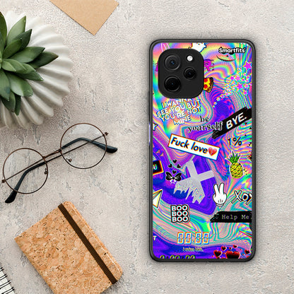 Θήκη Huawei Nova Y61 Game Over από τη Smartfits με σχέδιο στο πίσω μέρος και μαύρο περίβλημα | Huawei Nova Y61 Game Over Case with Colorful Back and Black Bezels