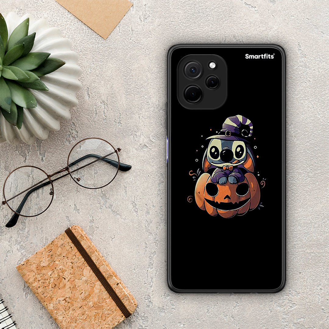 Θήκη Huawei Nova Y61 Halloween Stitch από τη Smartfits με σχέδιο στο πίσω μέρος και μαύρο περίβλημα | Huawei Nova Y61 Halloween Stitch Case with Colorful Back and Black Bezels