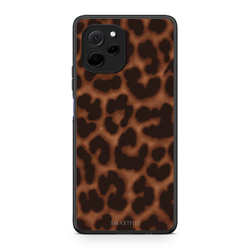 Θήκη Huawei Nova Y61 Leopard Print Dark Brown από τη Smartfits με σχέδιο στο πίσω μέρος και μαύρο περίβλημα | Huawei Nova Y61 Leopard Print Dark Brown case with colorful back and black bezels