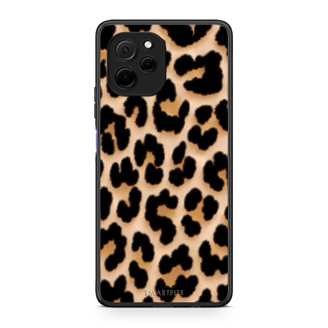 Θήκη Huawei Nova Y61 Leopard Print Tan Large από τη Smartfits με σχέδιο στο πίσω μέρος και μαύρο περίβλημα | Huawei Nova Y61 Leopard Print Tan Large case with colorful back and black bezels
