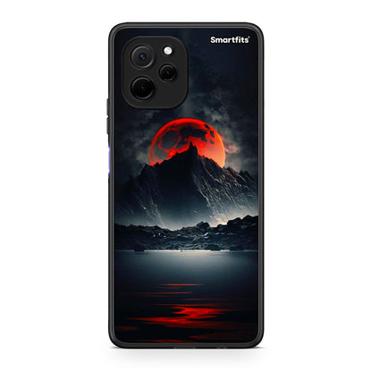 Θήκη Huawei Nova Y61 Red Full Moon από τη Smartfits με σχέδιο στο πίσω μέρος και μαύρο περίβλημα | Huawei Nova Y61 Red Full Moon Case with Colorful Back and Black Bezels