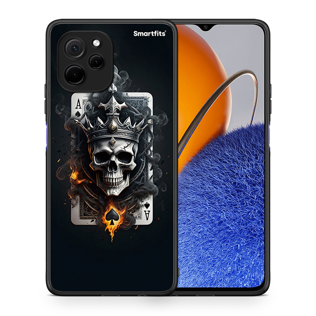 Θήκη Huawei Nova Y61 Skull King Ace από τη Smartfits με σχέδιο στο πίσω μέρος και μαύρο περίβλημα | Huawei Nova Y61 Skull King Ace Case with Colorful Back and Black Bezels