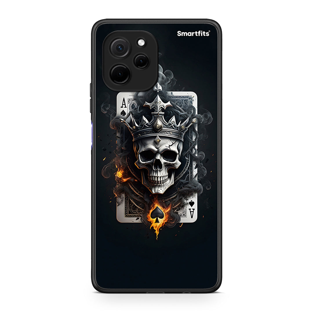 Θήκη Huawei Nova Y61 Skull King Ace από τη Smartfits με σχέδιο στο πίσω μέρος και μαύρο περίβλημα | Huawei Nova Y61 Skull King Ace Case with Colorful Back and Black Bezels