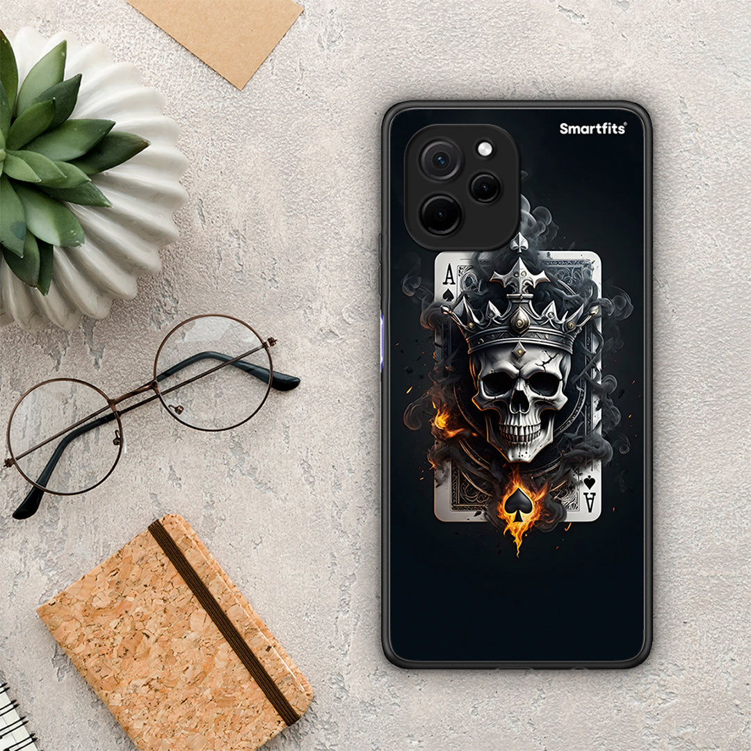 Θήκη Huawei Nova Y61 Skull King Ace από τη Smartfits με σχέδιο στο πίσω μέρος και μαύρο περίβλημα | Huawei Nova Y61 Skull King Ace Case with Colorful Back and Black Bezels