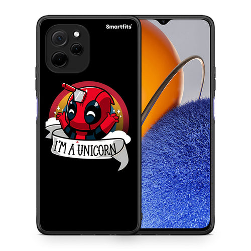 Θήκη Huawei Nova Y61 Unicorn Deadpool από τη Smartfits με σχέδιο στο πίσω μέρος και μαύρο περίβλημα | Huawei Nova Y61 Unicorn Deadpool Case with Colorful Back and Black Bezels