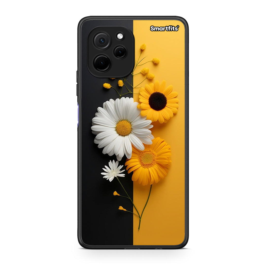 Θήκη Huawei Nova Y61 Yellow Daisies από τη Smartfits με σχέδιο στο πίσω μέρος και μαύρο περίβλημα | Huawei Nova Y61 Yellow Daisies Case with Colorful Back and Black Bezels