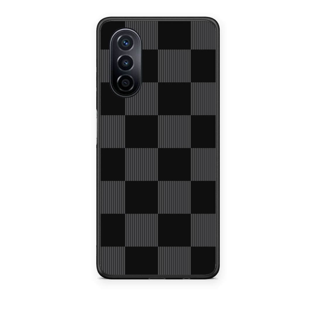 Θήκη Huawei Nova Y70 / Y70 Plus Black and Charcoal Striped Checks από τη Smartfits με σχέδιο στο πίσω μέρος και μαύρο περίβλημα | Huawei Nova Y70 / Y70 Plus Black and Charcoal Striped Checks case with colorful back and black bezels