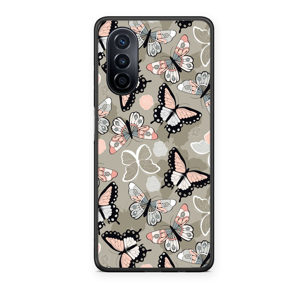 Θήκη Huawei Nova Y70 / Y70 Plus Boho Butterflies από τη Smartfits με σχέδιο στο πίσω μέρος και μαύρο περίβλημα | Huawei Nova Y70 / Y70 Plus Boho Butterflies case with colorful back and black bezels