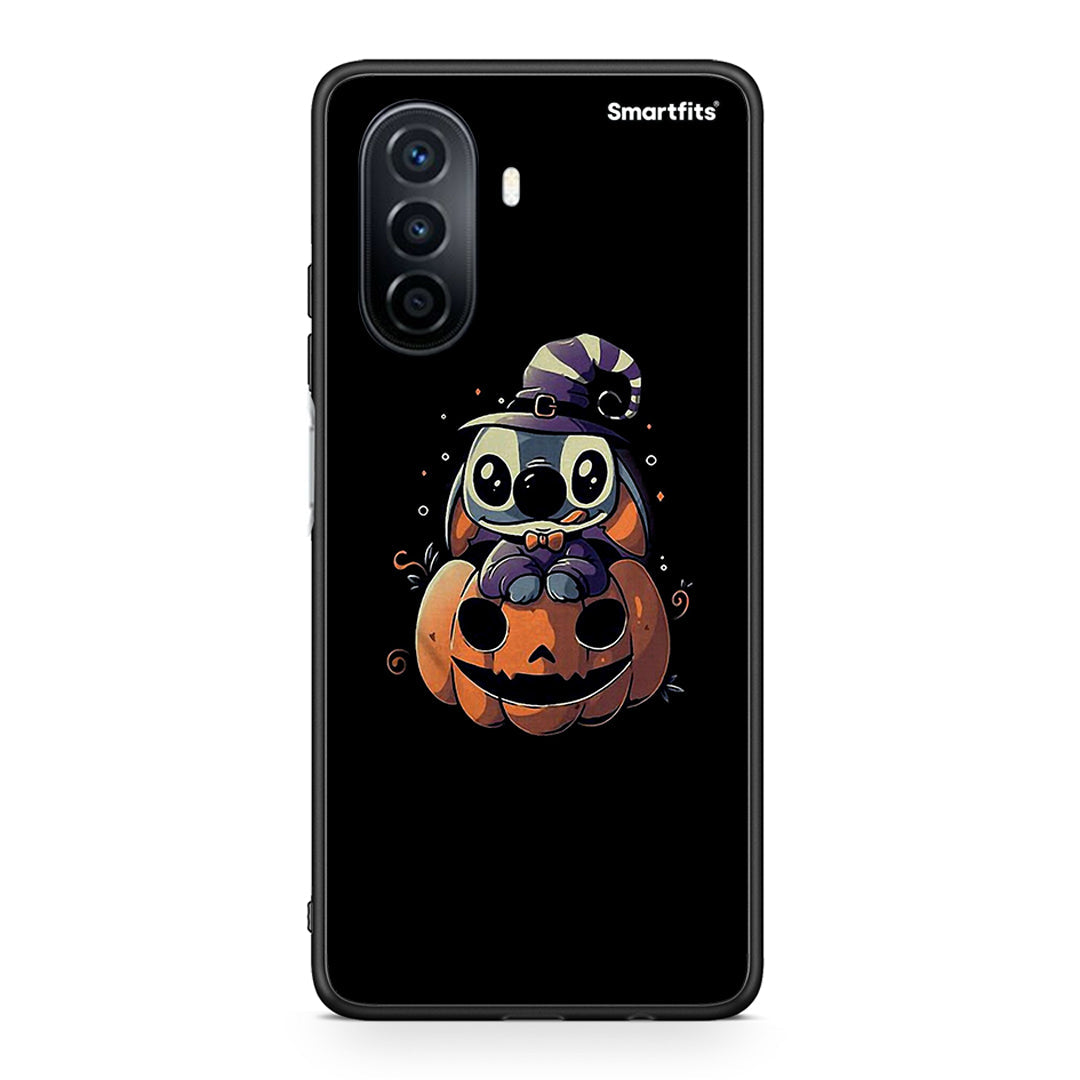 Huawei Nova Y70 Halloween Stitch θήκη από τη Smartfits με σχέδιο στο πίσω μέρος και μαύρο περίβλημα | Smartphone case with colorful back and black bezels by Smartfits