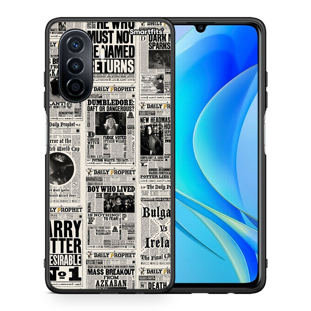 Θήκη Huawei Nova Y70 Harry Paper από τη Smartfits με σχέδιο στο πίσω μέρος και μαύρο περίβλημα | Huawei Nova Y70 Harry Paper case with colorful back and black bezels