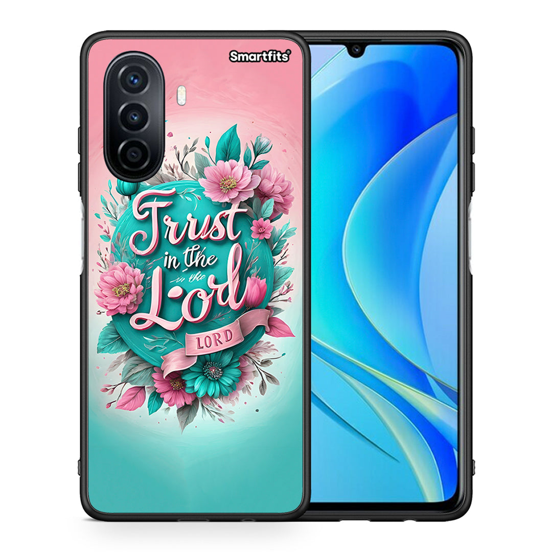 Θήκη Huawei Nova Y70 Lord Trust από τη Smartfits με σχέδιο στο πίσω μέρος και μαύρο περίβλημα | Huawei Nova Y70 Lord Trust case with colorful back and black bezels