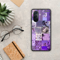 Thumbnail for Purple Aesthetic Collage - Huawei Nova Y70 / Y70 Plus θήκη