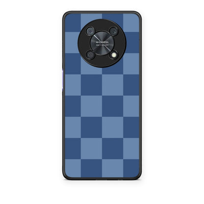 Θήκη Huawei Nova Y90 Denim Blue Checkerboard από τη Smartfits με σχέδιο στο πίσω μέρος και μαύρο περίβλημα | Huawei Nova Y90 Denim Blue Checkerboard case with colorful back and black bezels