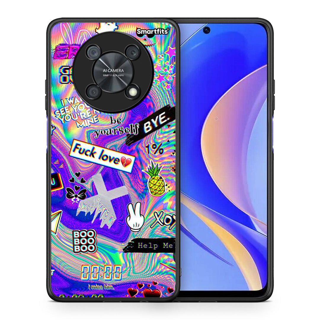 Θήκη Huawei Nova Y90 Game Over από τη Smartfits με σχέδιο στο πίσω μέρος και μαύρο περίβλημα | Huawei Nova Y90 Game Over case with colorful back and black bezels