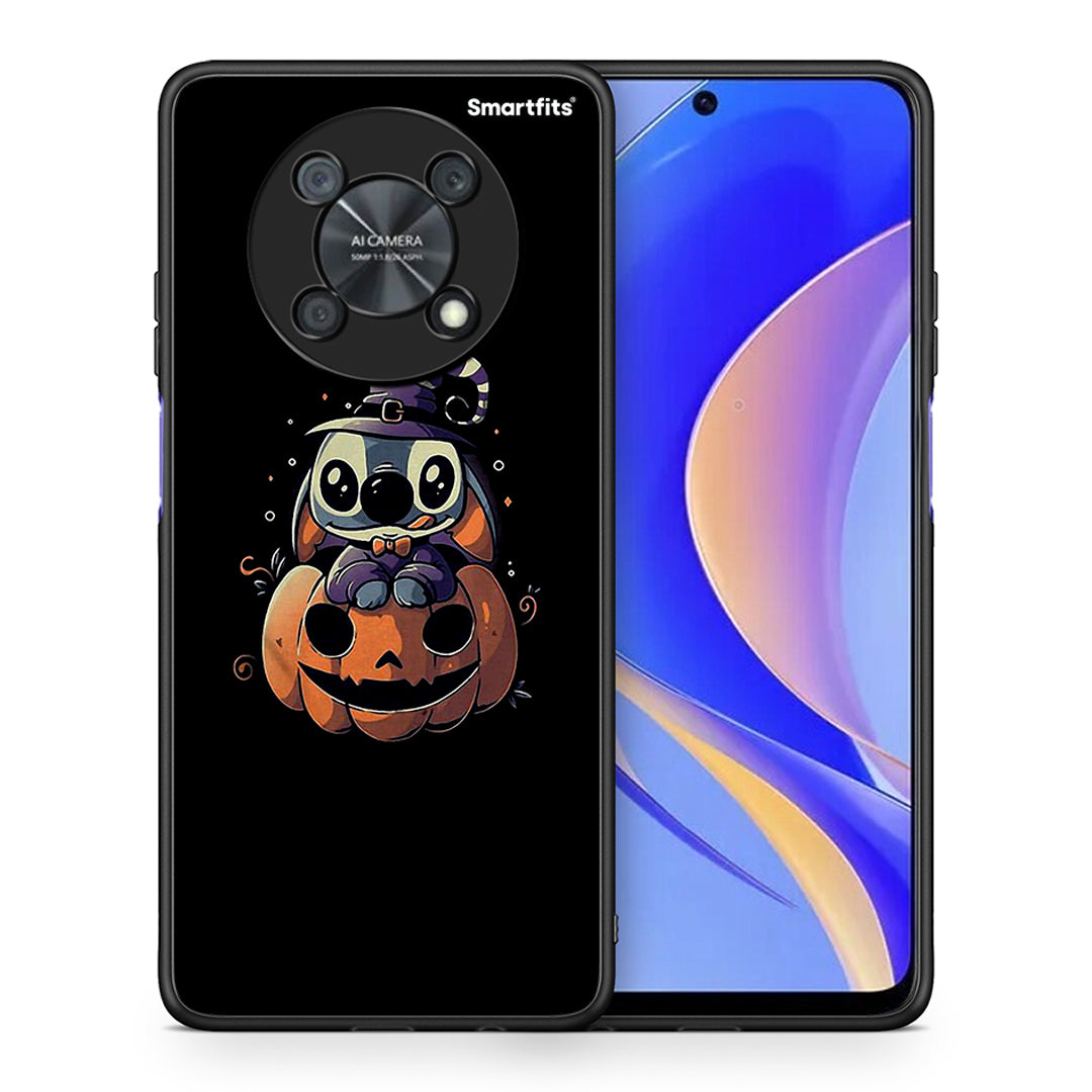Θήκη Huawei Nova Y90 Halloween Stitch από τη Smartfits με σχέδιο στο πίσω μέρος και μαύρο περίβλημα | Huawei Nova Y90 Halloween Stitch case with colorful back and black bezels