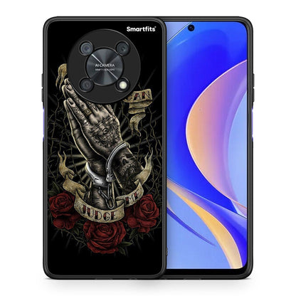 Θήκη Huawei Nova Y90 Judge By God από τη Smartfits με σχέδιο στο πίσω μέρος και μαύρο περίβλημα | Huawei Nova Y90 Judge By God case with colorful back and black bezels
