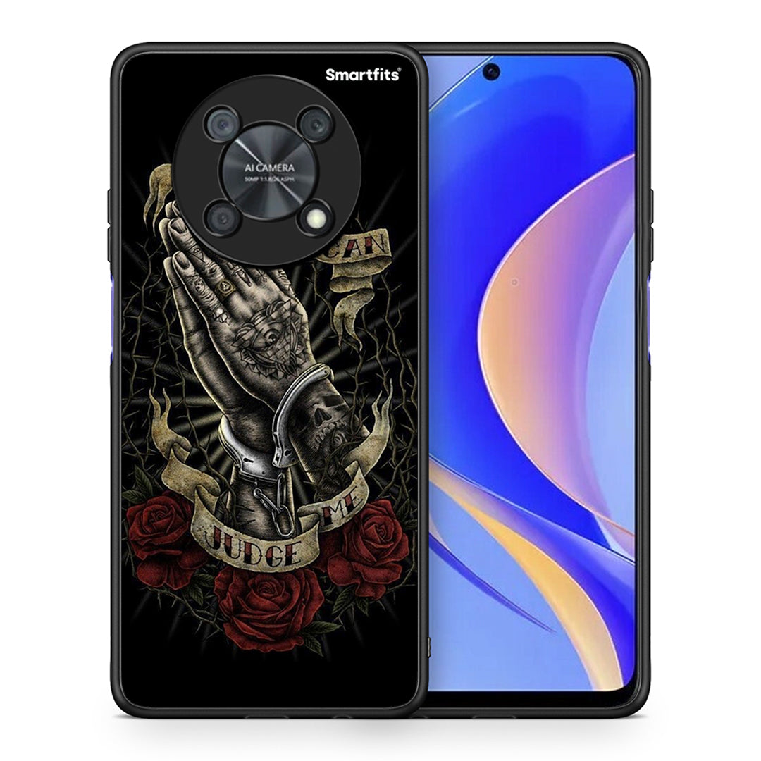 Θήκη Huawei Nova Y90 Judge By God από τη Smartfits με σχέδιο στο πίσω μέρος και μαύρο περίβλημα | Huawei Nova Y90 Judge By God case with colorful back and black bezels