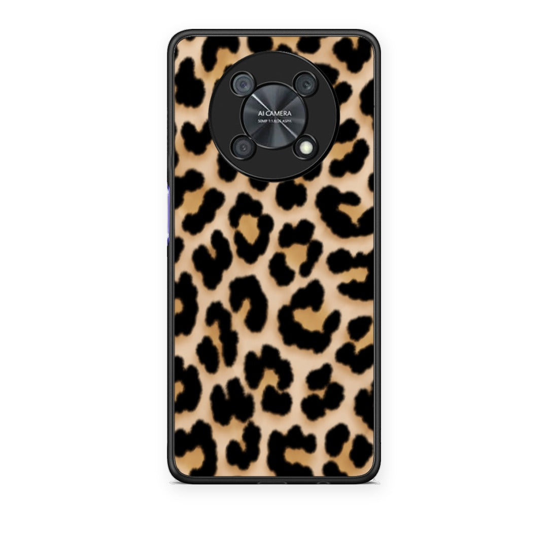Θήκη Huawei Nova Y90 Leopard Print Tan Small από τη Smartfits με σχέδιο στο πίσω μέρος και μαύρο περίβλημα | Huawei Nova Y90 Leopard Print Tan Small case with colorful back and black bezels