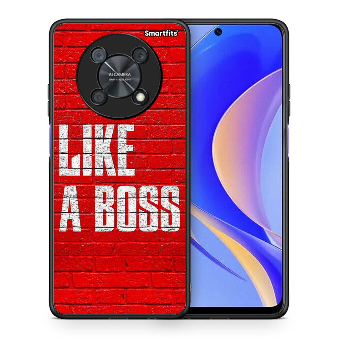 Θήκη Huawei Nova Y90 Like A Boss από τη Smartfits με σχέδιο στο πίσω μέρος και μαύρο περίβλημα | Huawei Nova Y90 Like A Boss case with colorful back and black bezels