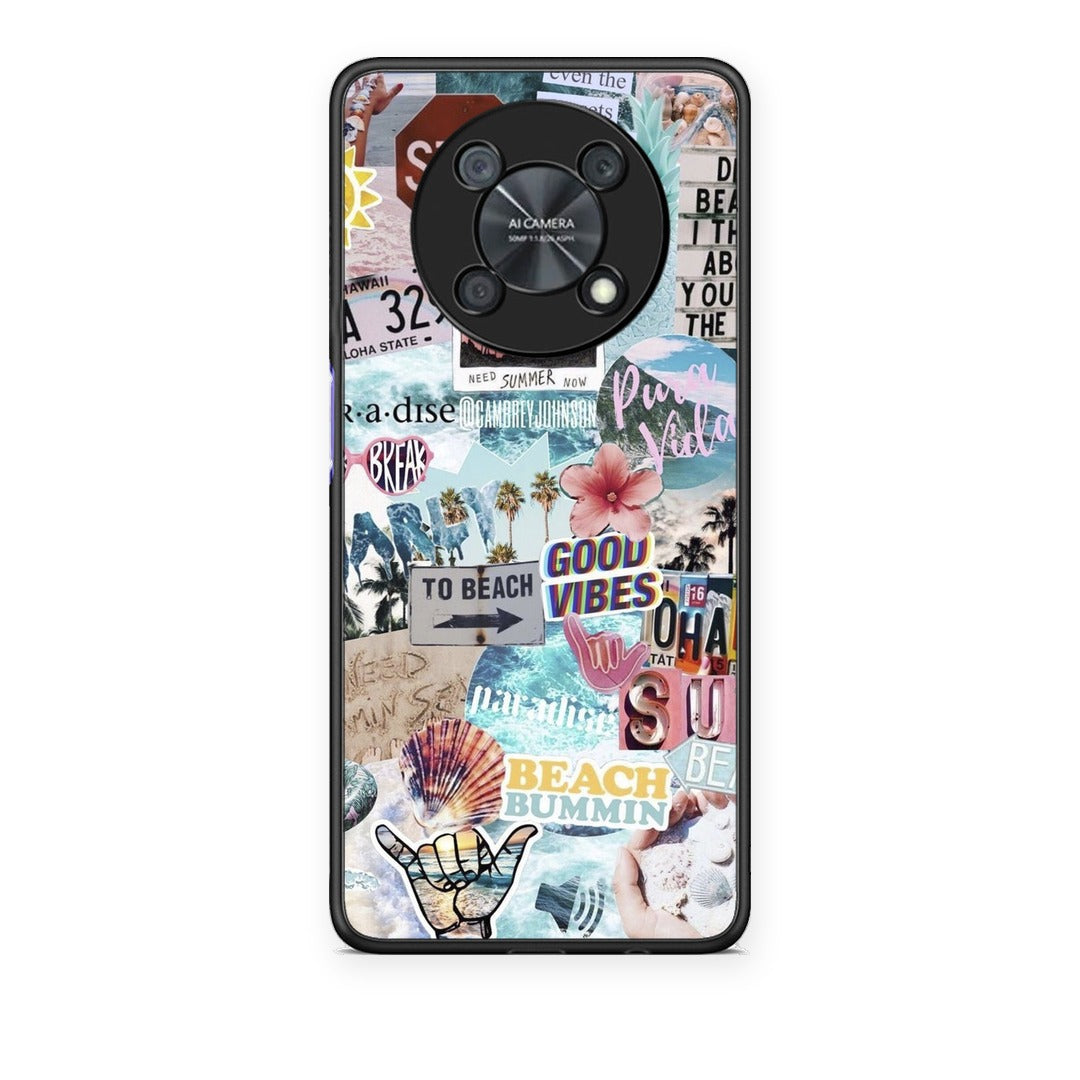 Θήκη Huawei Nova Y90 Summer Vibes από τη Smartfits με σχέδιο στο πίσω μέρος και μαύρο περίβλημα | Huawei Nova Y90 Summer Vibes case with colorful back and black bezels