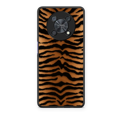 Θήκη Huawei Nova Y90 Tiger Print Orange and Black από τη Smartfits με σχέδιο στο πίσω μέρος και μαύρο περίβλημα | Huawei Nova Y90 Tiger Print Orange and Black case with colorful back and black bezels