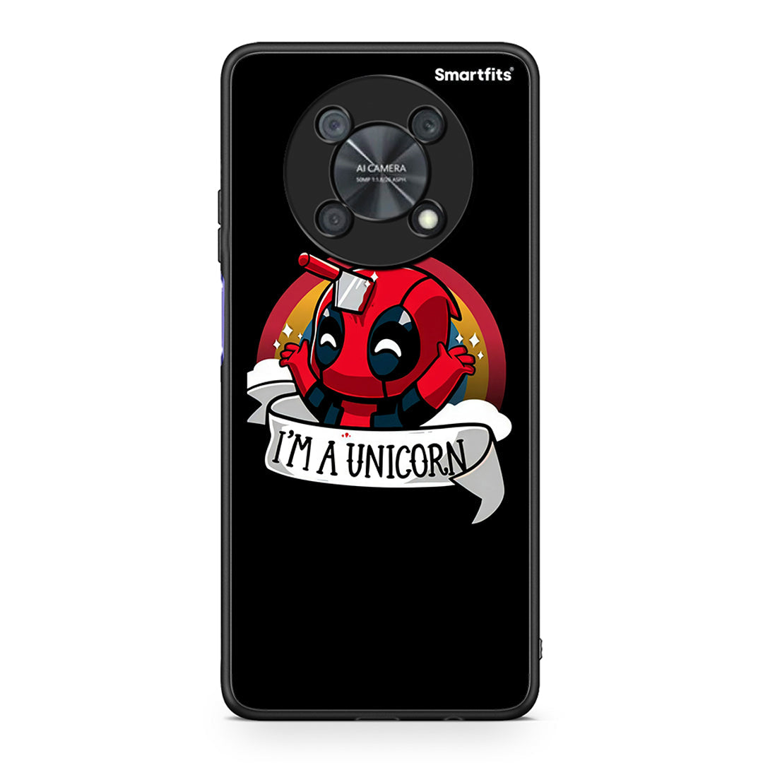 Huawei Nova Y90 Unicorn Deadpool θήκη από τη Smartfits με σχέδιο στο πίσω μέρος και μαύρο περίβλημα | Smartphone case with colorful back and black bezels by Smartfits