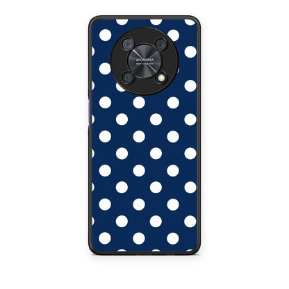 Θήκη Huawei Nova Y90 White Large Polka Dots on Navy από τη Smartfits με σχέδιο στο πίσω μέρος και μαύρο περίβλημα | Huawei Nova Y90 White Large Polka Dots on Navy case with colorful back and black bezels