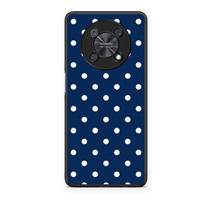Θήκη Huawei Nova Y90 White Small Polka Dots on Navy από τη Smartfits με σχέδιο στο πίσω μέρος και μαύρο περίβλημα | Huawei Nova Y90 White Small Polka Dots on Navy case with colorful back and black bezels