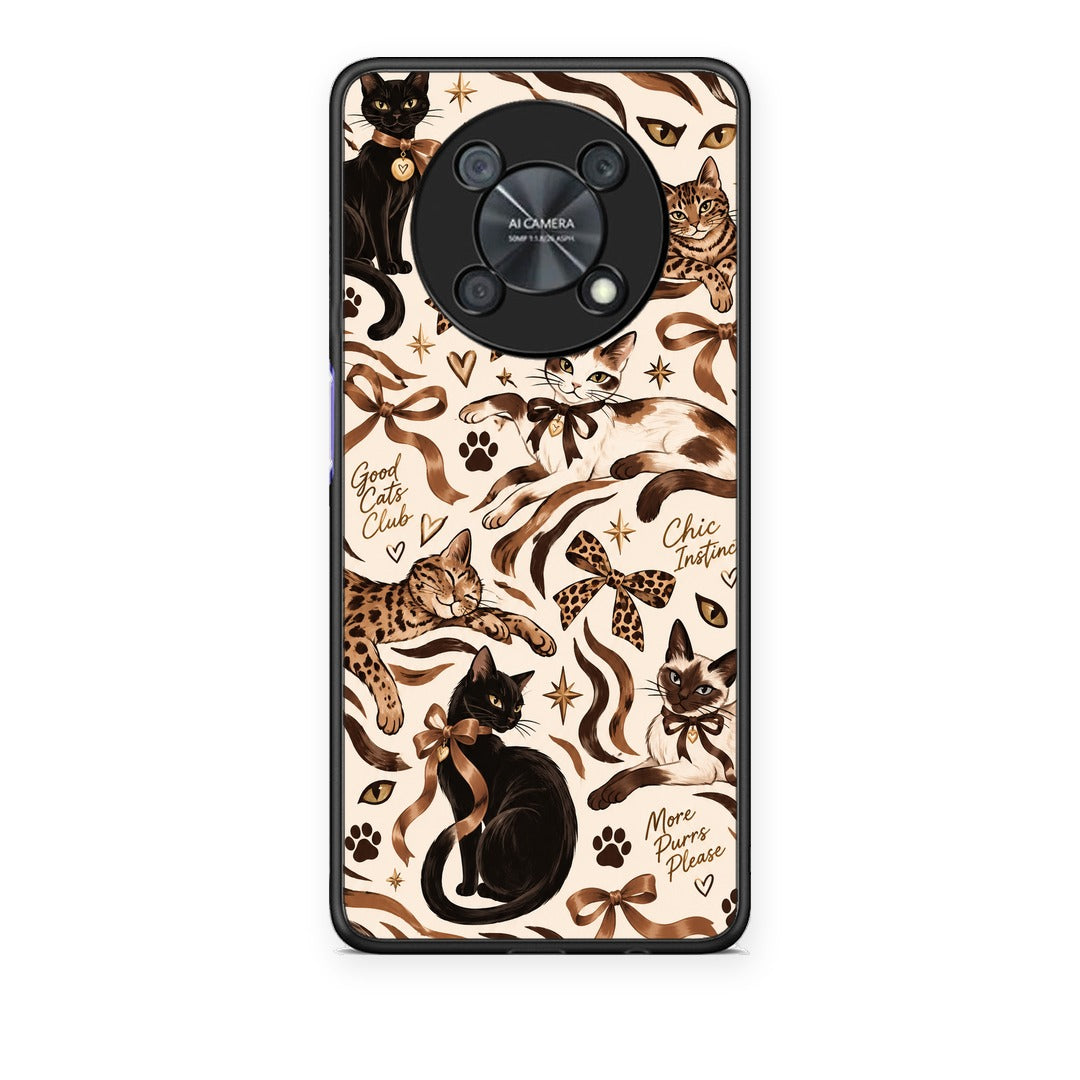Θήκη Huawei Nova Y90 Wild Cats and Animal Print Collage από τη Smartfits με σχέδιο στο πίσω μέρος και μαύρο περίβλημα | Huawei Nova Y90 Wild Cats and Animal Print Collage case with colorful back and black bezels