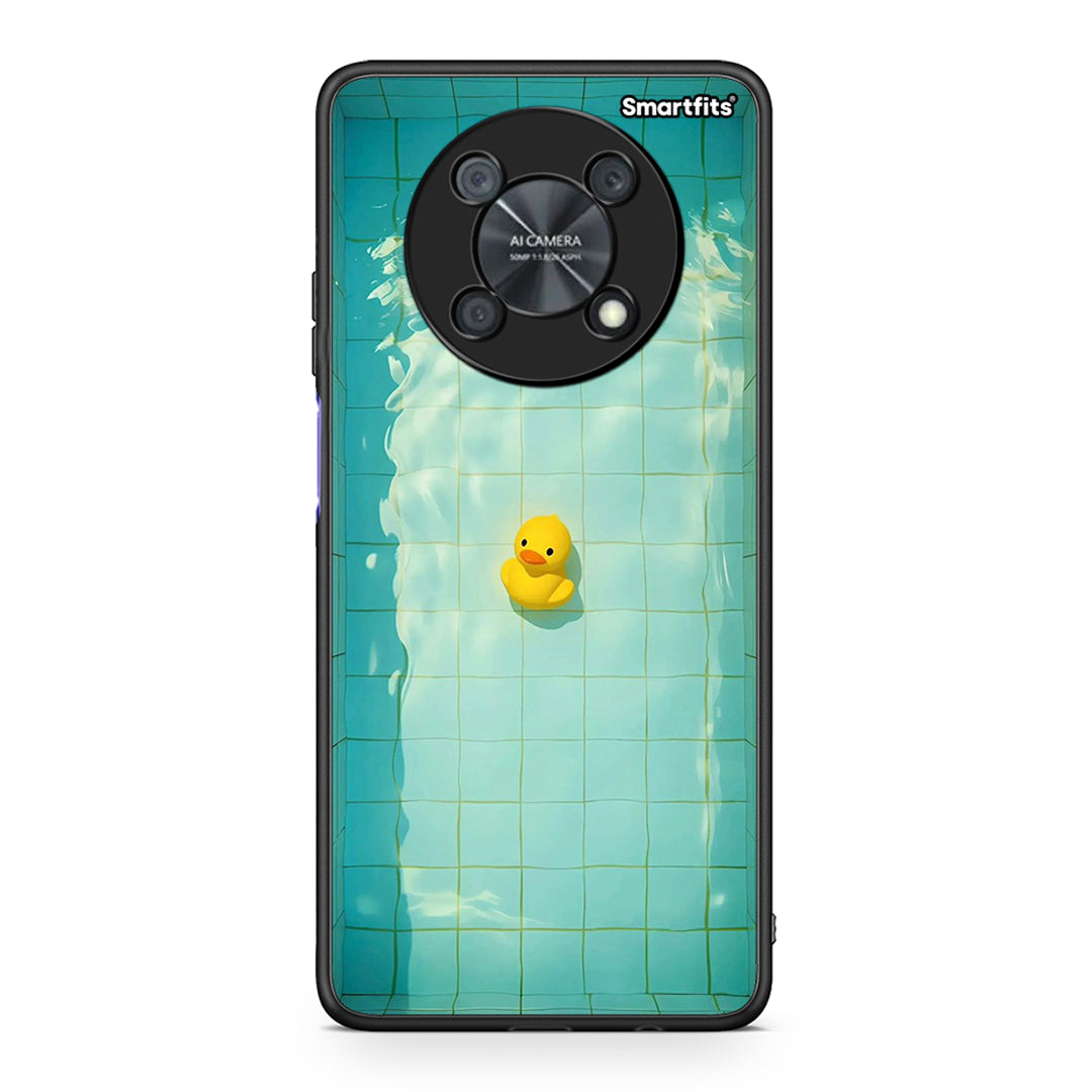 Huawei Nova Y90 Yellow Duck θήκη από τη Smartfits με σχέδιο στο πίσω μέρος και μαύρο περίβλημα | Smartphone case with colorful back and black bezels by Smartfits