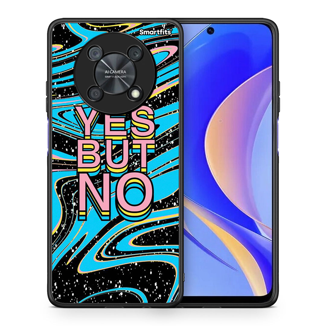 Θήκη Huawei Nova Y90 Yes But No από τη Smartfits με σχέδιο στο πίσω μέρος και μαύρο περίβλημα | Huawei Nova Y90 Yes But No case with colorful back and black bezels