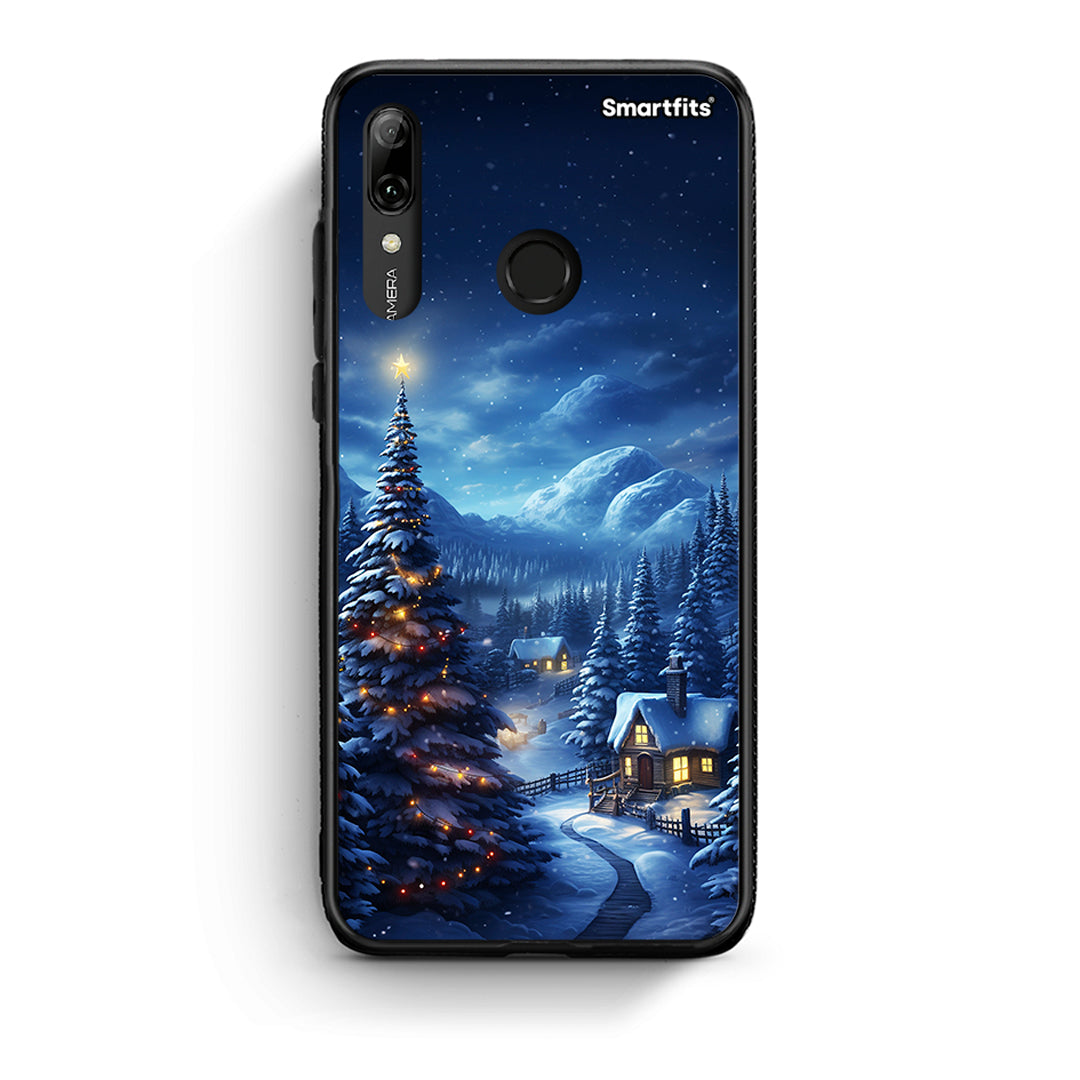 Huawei P Smart 2019 Christmas Scenery θήκη από τη Smartfits με σχέδιο στο πίσω μέρος και μαύρο περίβλημα | Smartphone case with colorful back and black bezels by Smartfits