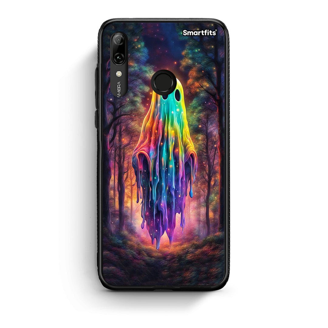 Huawei P Smart 2019 Halloween Ghost θήκη από τη Smartfits με σχέδιο στο πίσω μέρος και μαύρο περίβλημα | Smartphone case with colorful back and black bezels by Smartfits