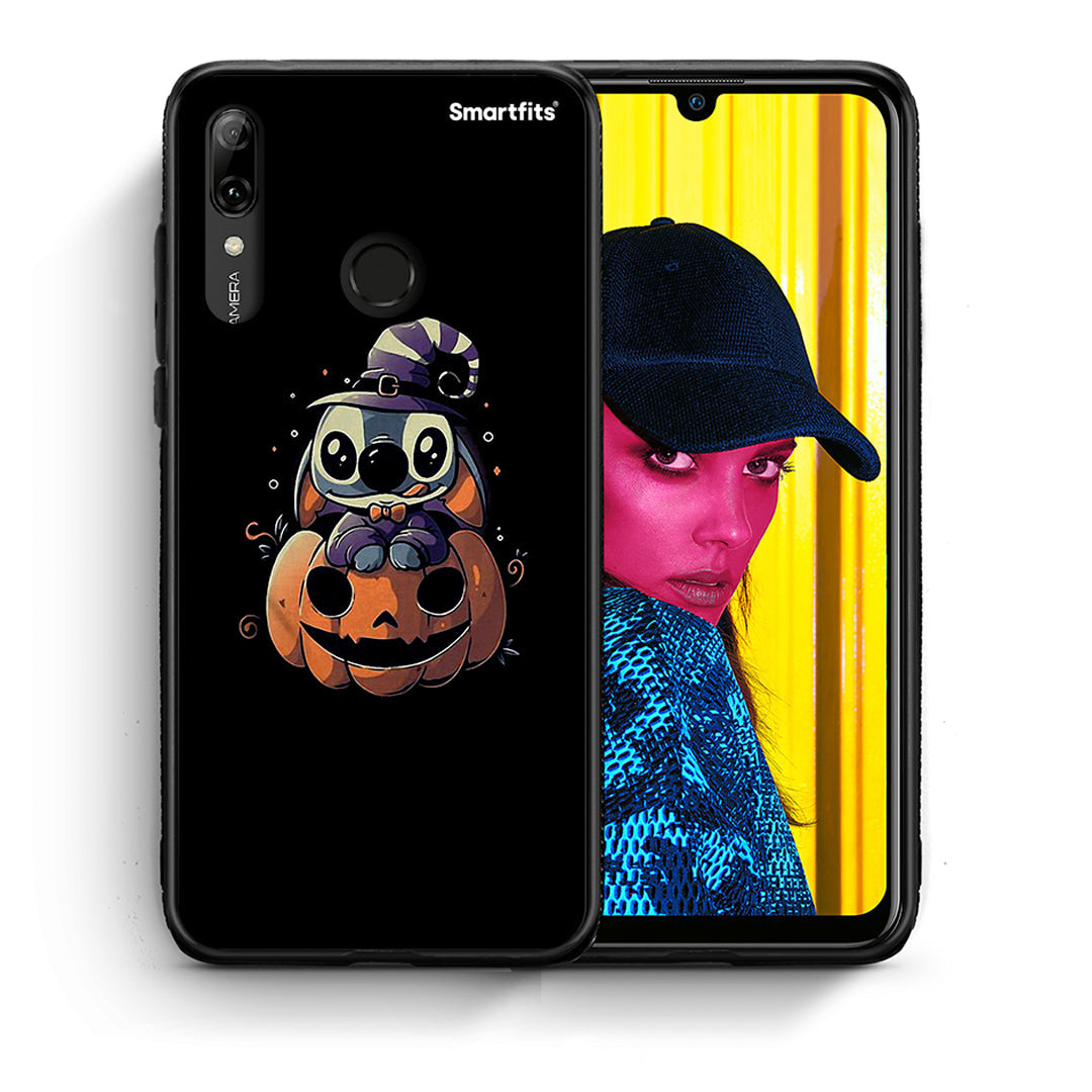 Θήκη Huawei P Smart 2019 Halloween Stitch από τη Smartfits με σχέδιο στο πίσω μέρος και μαύρο περίβλημα | Huawei P Smart 2019 Halloween Stitch case with colorful back and black bezels