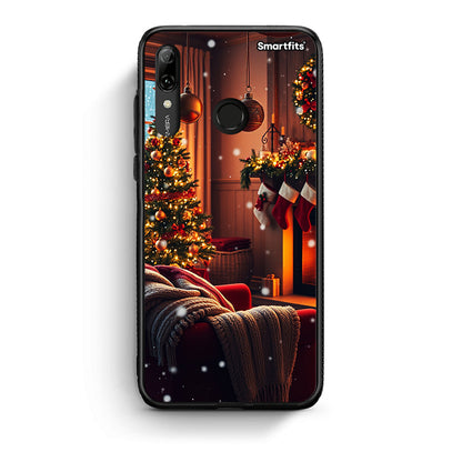 Huawei P Smart 2019 Home For Christmas θήκη από τη Smartfits με σχέδιο στο πίσω μέρος και μαύρο περίβλημα | Smartphone case with colorful back and black bezels by Smartfits